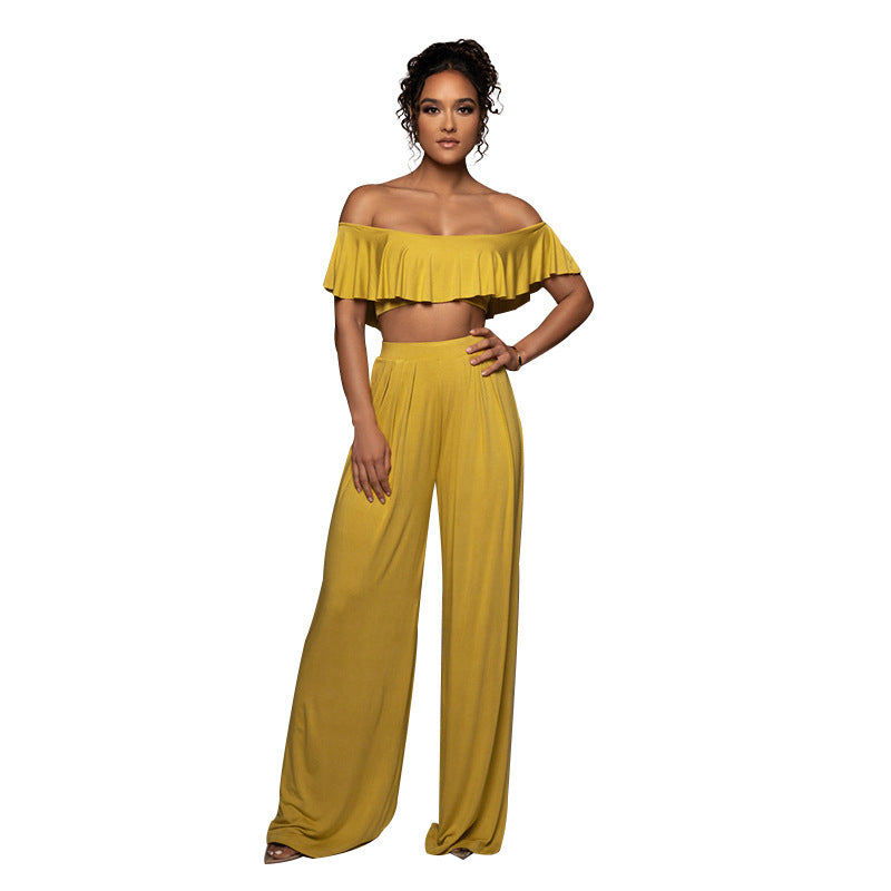 Fashion Casual Wide-leg Pants Suit - Nyaabs