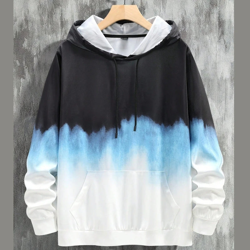 Men's Fashion Long Sleeve Sweatshirt 3D Gradient Printing Hoodie Simple Autumn Leisure Daily - Nyaabs