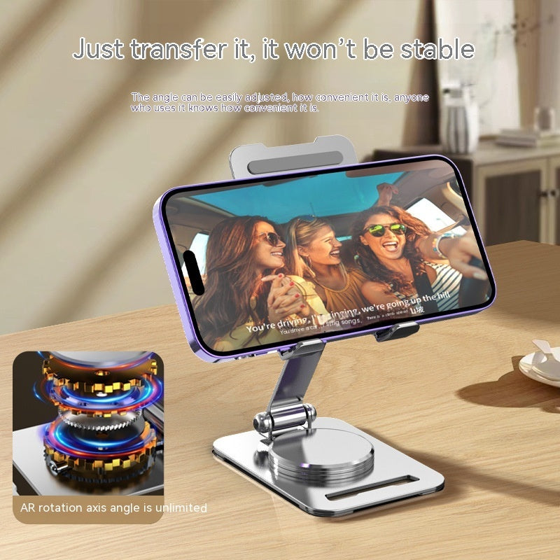 360 Degrees Rotate Metal Desk Mobile Phone Holder Stand For Phone Pad Adjustable Desktop Tablet Holderl Table Cell Phone Stand - Nyaabs