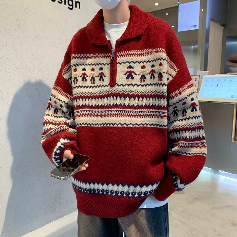 Ethnic Style Knitwear Sweater Coat For Men - Nyaabs