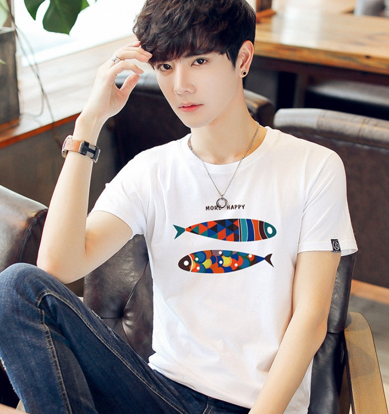 T-shirt Summer Trend Cotton Print Half Sleeve - Nyaabs