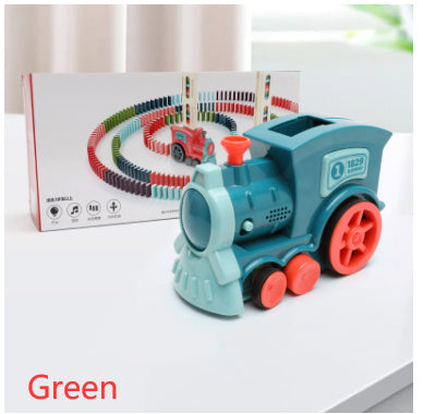 Domino Train Toys Baby Toys Car Puzzle Automatic Release Licensing Electric Building Blocks Train Toy - Nyaabs