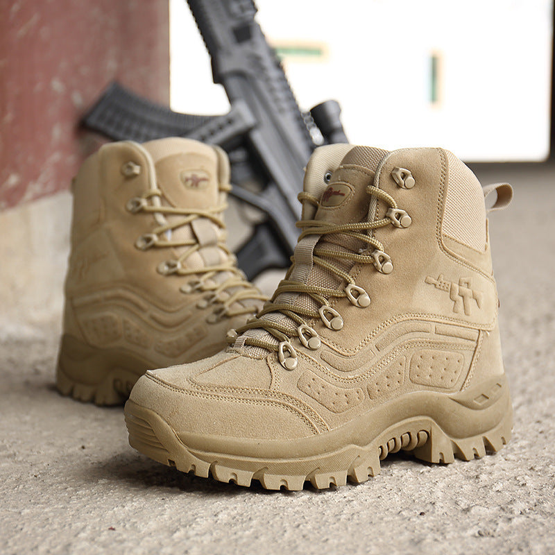 Large size high top outdoor military boots - Nyaabs