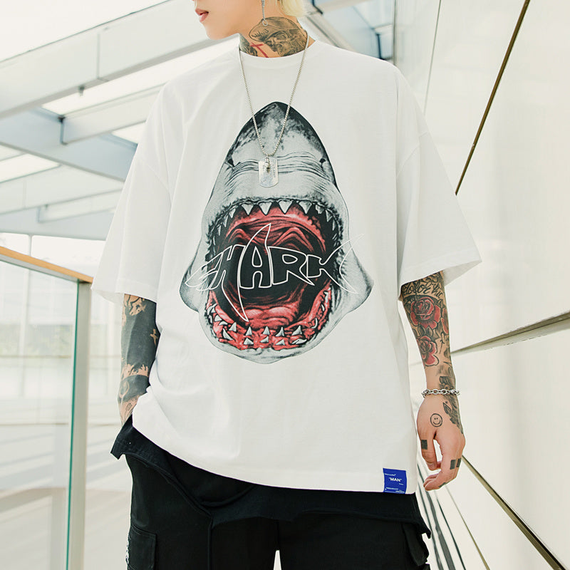 Short-sleeved t-shirt male hip hop half sleeve - Nyaabs