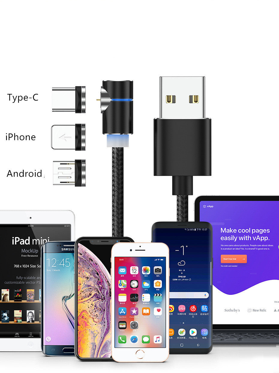 Magnetic Cable LED Magnet Charger Cable USB Cable & USB Type-C USB C - Nyaabs