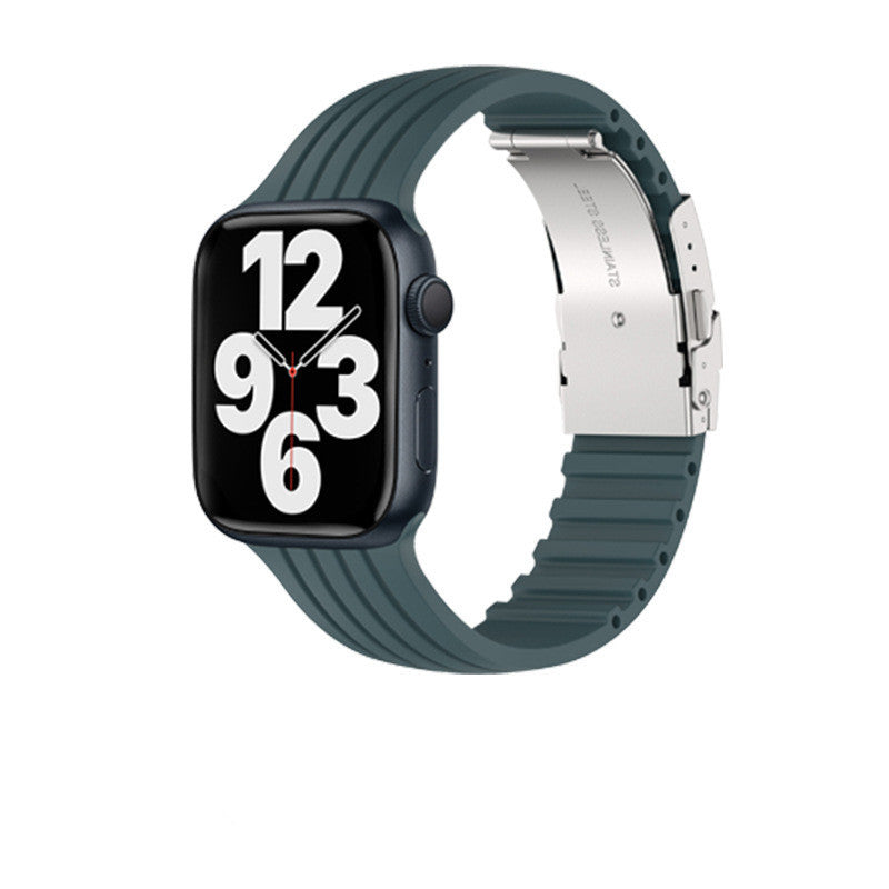 Silicone Stripe IWatch Strap For Men And Women - Nyaabs