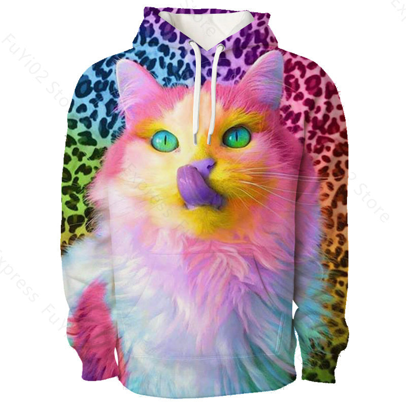 Animal 3d Wolf Pattern Hoodie Men And Women Sports Casual Wear - Nyaabs