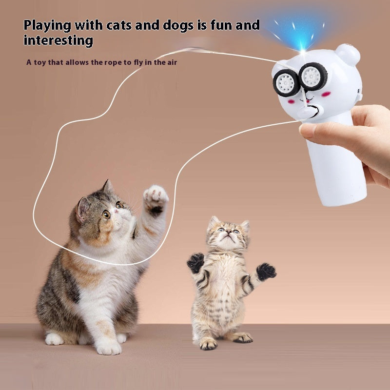 Luminous Rope Transmitter Electric Propeller Cat Teaser Toy - Nyaabs