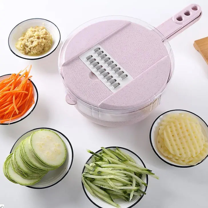 8 In 1 Mandoline Slicer Vegetable Slicer Potato Peeler Carrot Onion Grater With Strainer Vegetable Cutter Kitchen Accessories - Nyaabs