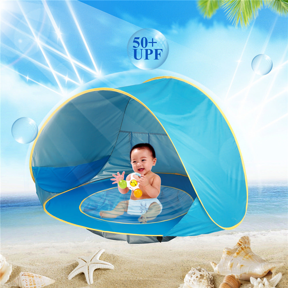 Baby Beach Tent Kids Outdoor Camping Easy Fold Up Waterproof  Up Sun Awning Tent UV-protecting - Nyaabs