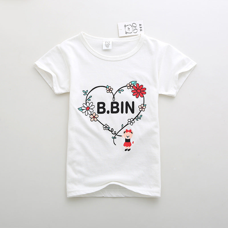 Children's Short Sleeve Boys And Girls T-shirt Cartoon Half Sleeve Top - Nyaabs