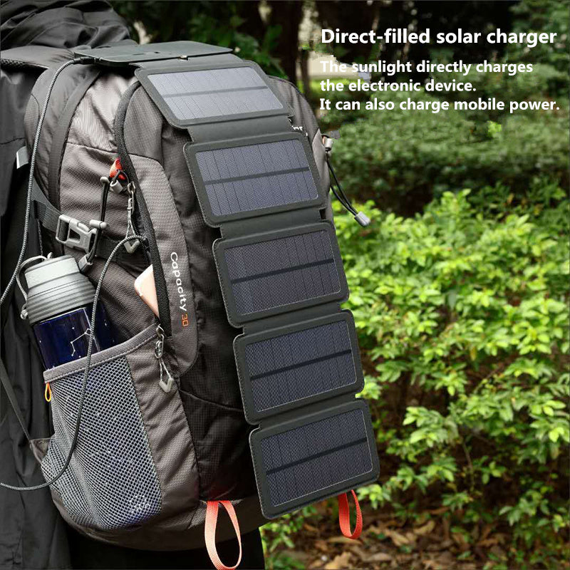 Outdoor Folding Solar Panel Charger Portable 5V 2.1A USB Output Devices Camp Hiking Backpack Travel Power Supply For Smartphones - Nyaabs