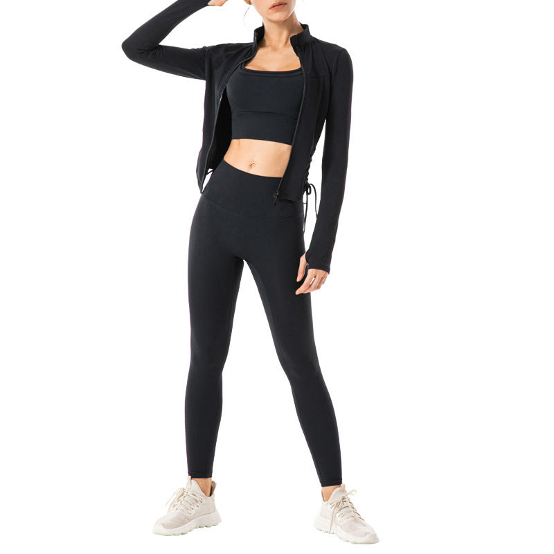 Stand-up Collar Running Zipper Yoga Wear Sports Jacket Women - Nyaabs