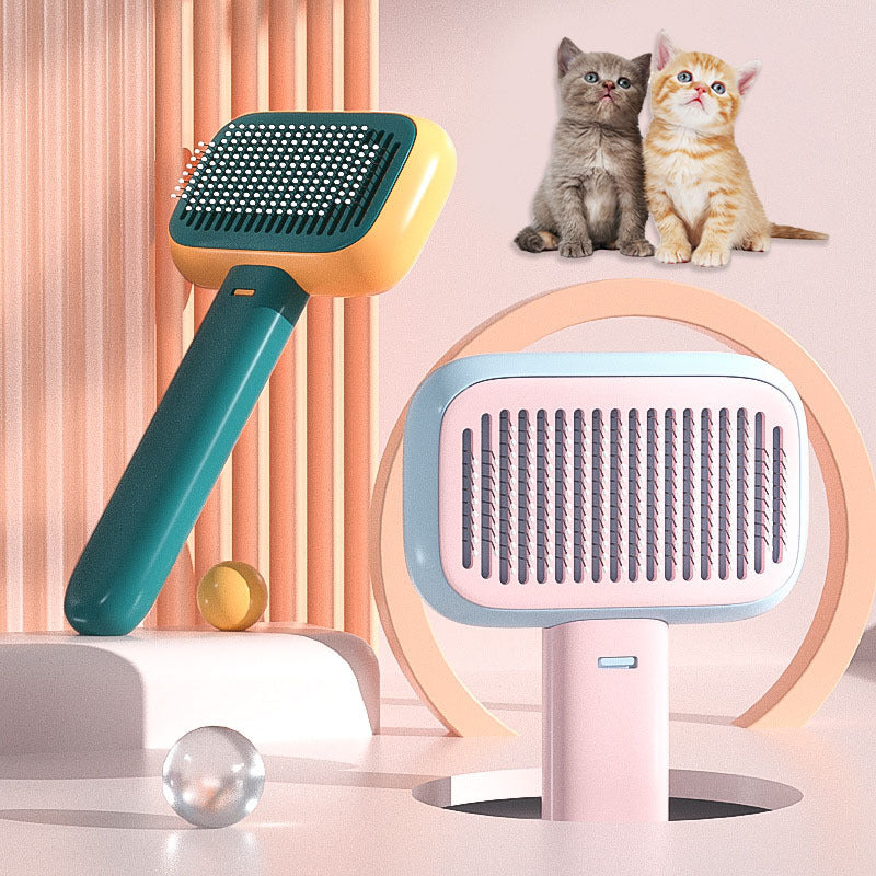 New Pet Cat Dog Hair Brush Hair Massage Comb Open-Knot Brush Grooming Cleaning Tool Stainless Steel Comb nyaabs.com