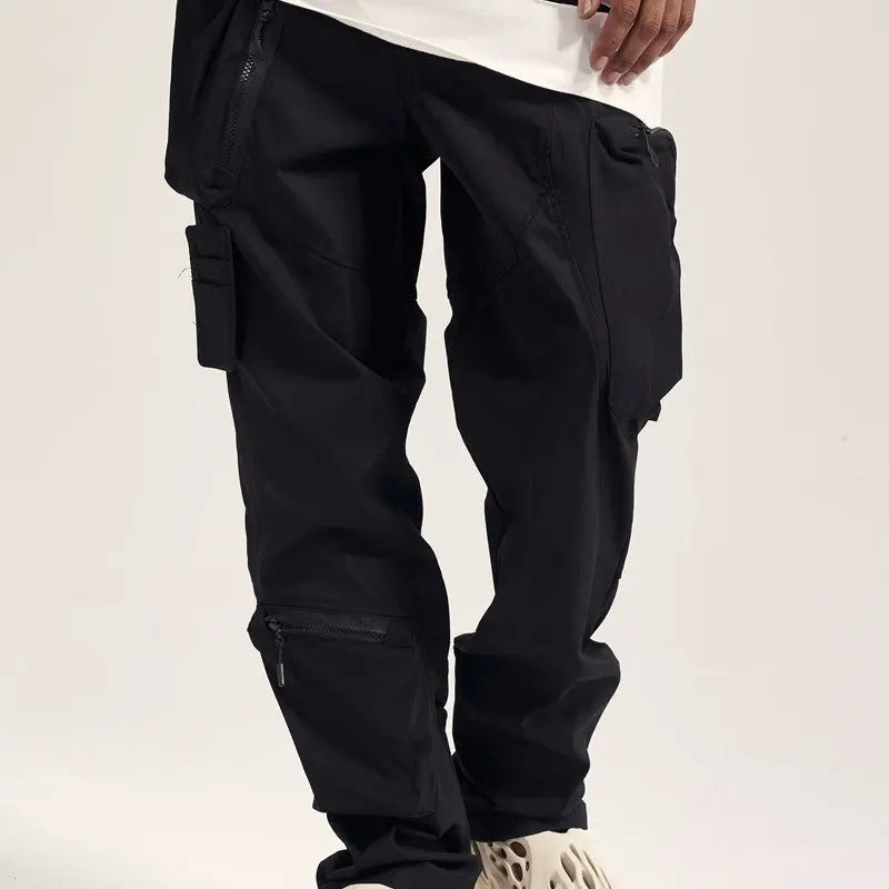 Multi-pocket Hook And Loop Chaopai Sports Casual Pants - Nyaabs