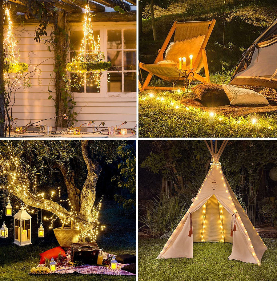 USB Smart Bluetooth Led Copper Wire String Light App Control Christmas Tree Decor New Year Fairy Light Garland Christmas Decoration nyaabs.com