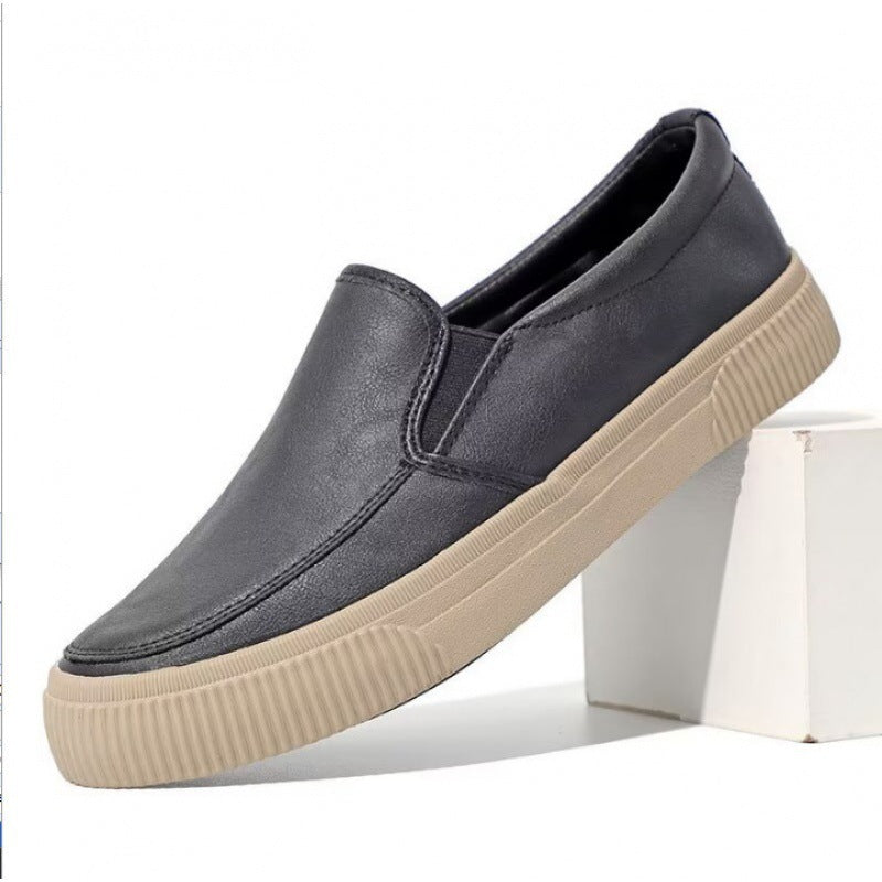 All-matching Men's Leather Shoes Breathable Casual Fashion Low-top Sneakers nyaabs.com