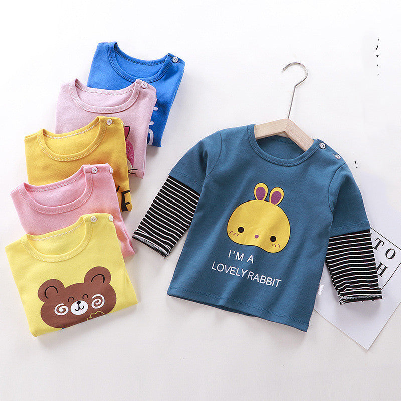 Children's Long-sleeved T-shirt Cotton Single Top - Nyaabs