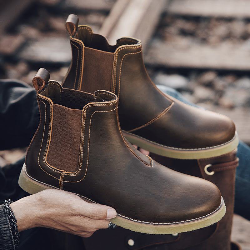 Men's Casual British Style Chelsea Dr Martens Boots - Nyaabs