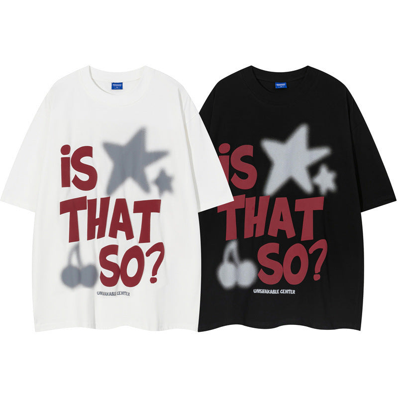 Hip Hop Letter Print Half Sleeve T-shirt For Men - Nyaabs