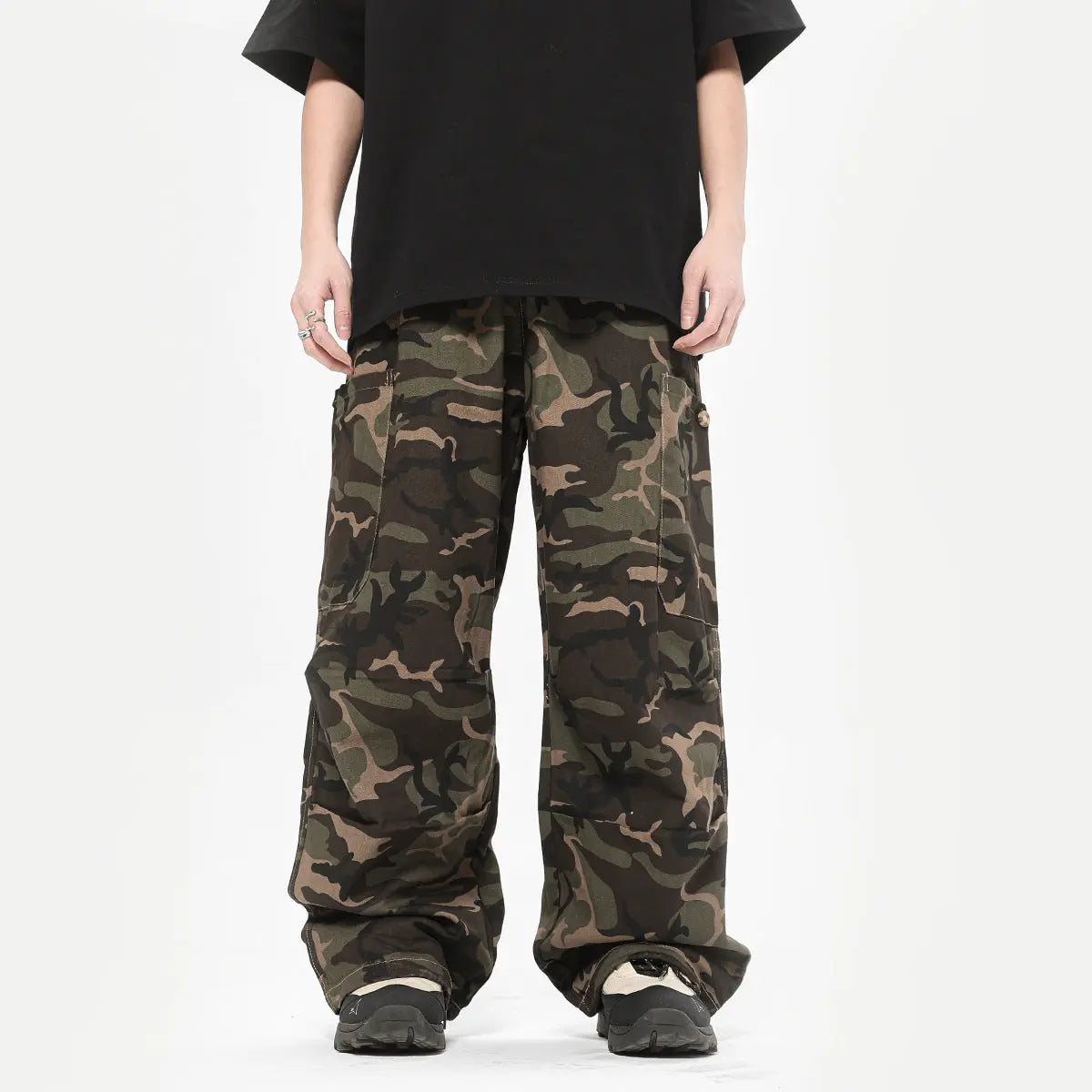 Camouflage Cargo Pants Adjustable Leg Shaping Outdoor - Nyaabs