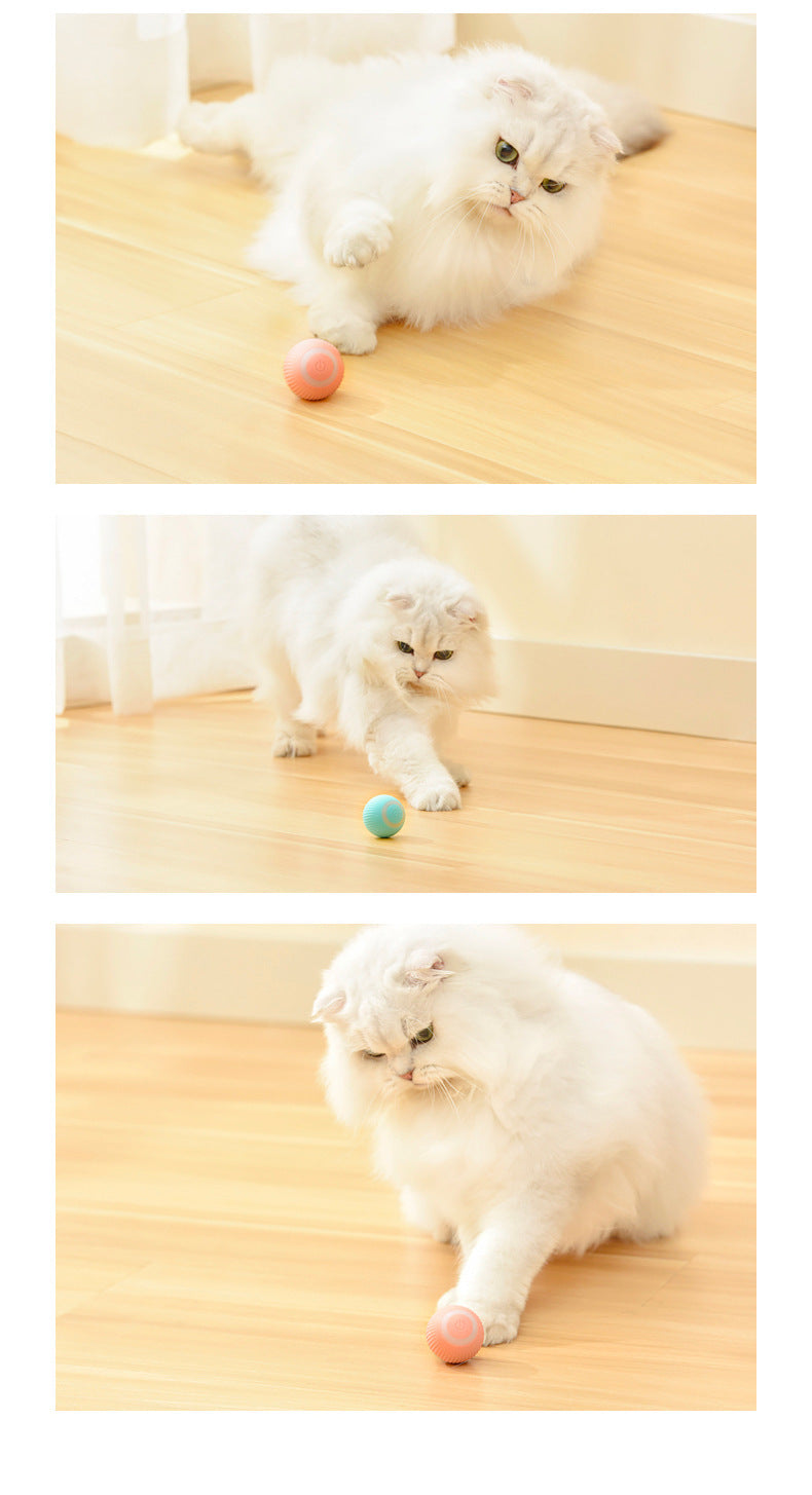 Cat Gravity Intelligent Rolling Ball Tease Toy Pet Automatic Rotating Ball nyaabs.com