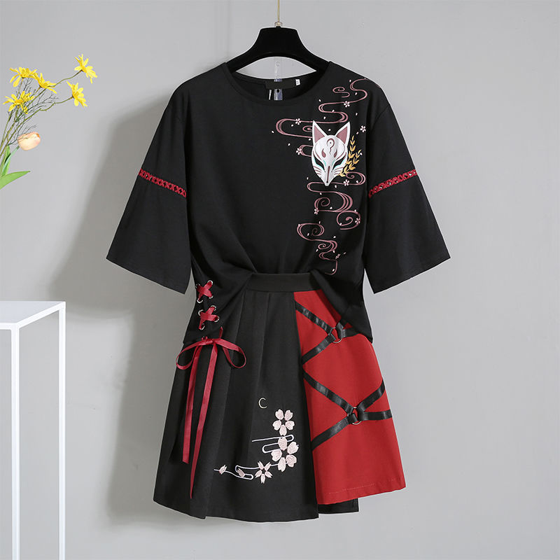 Improved Hanfu Women's Summer Two-piece Suit - Nyaabs