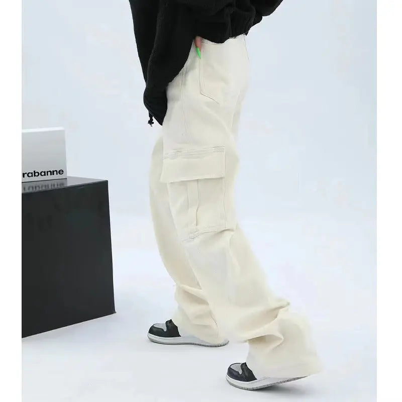 Loose Large Straight High Waist Casual Wide Leg Pants - Nyaabs