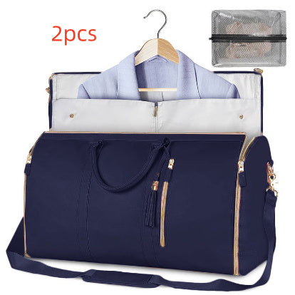 Large Capacity Travel Duffle Bag Women's Handbag Folding Suit Bag Waterproof Clothes Totes - Nyaabs