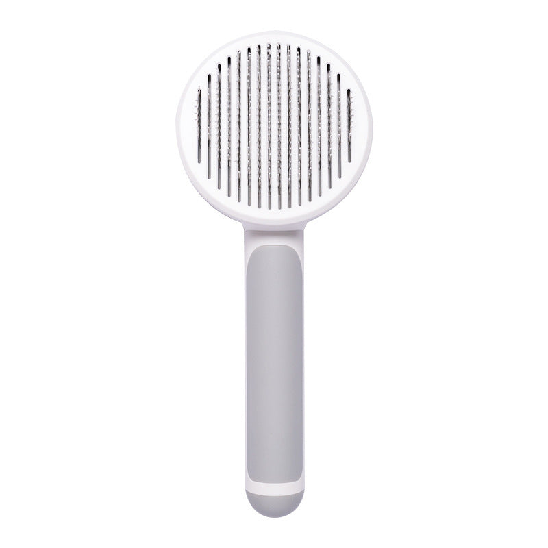 New Pet Cat Brush Hot Selling Hand-held Steel Wire Self-cleaning Comb Looper For Hair Removal nyaabs.com