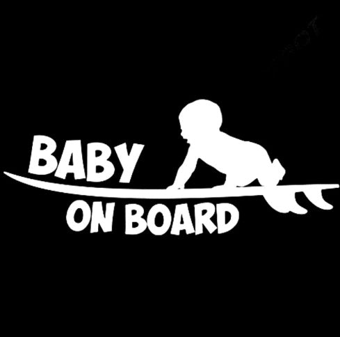 Baby on board car stickers cute baby warning car stickers - Nyaabs