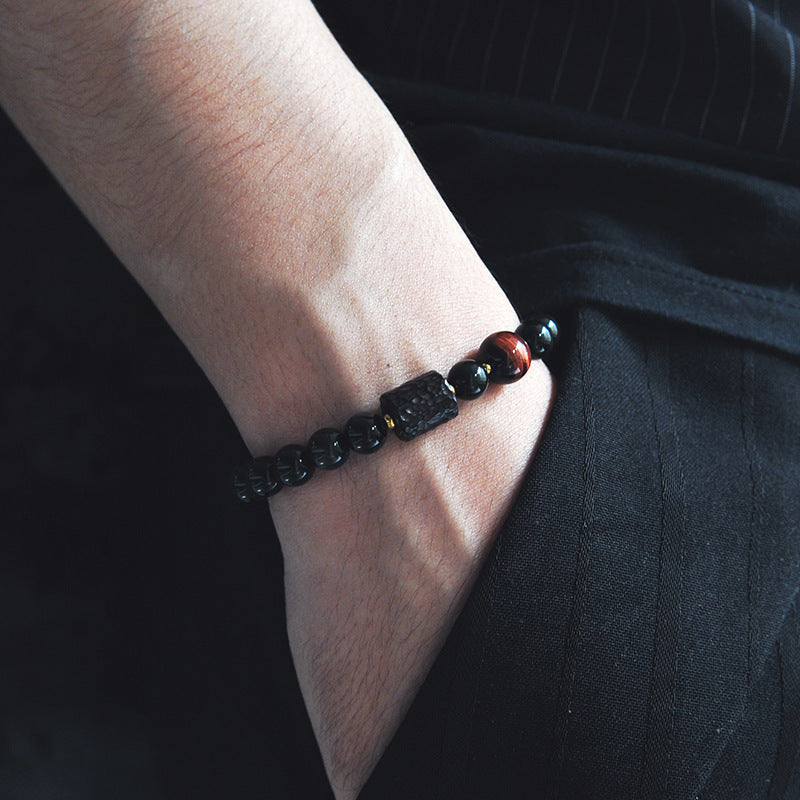 Obsidian bracelet for men - Nyaabs