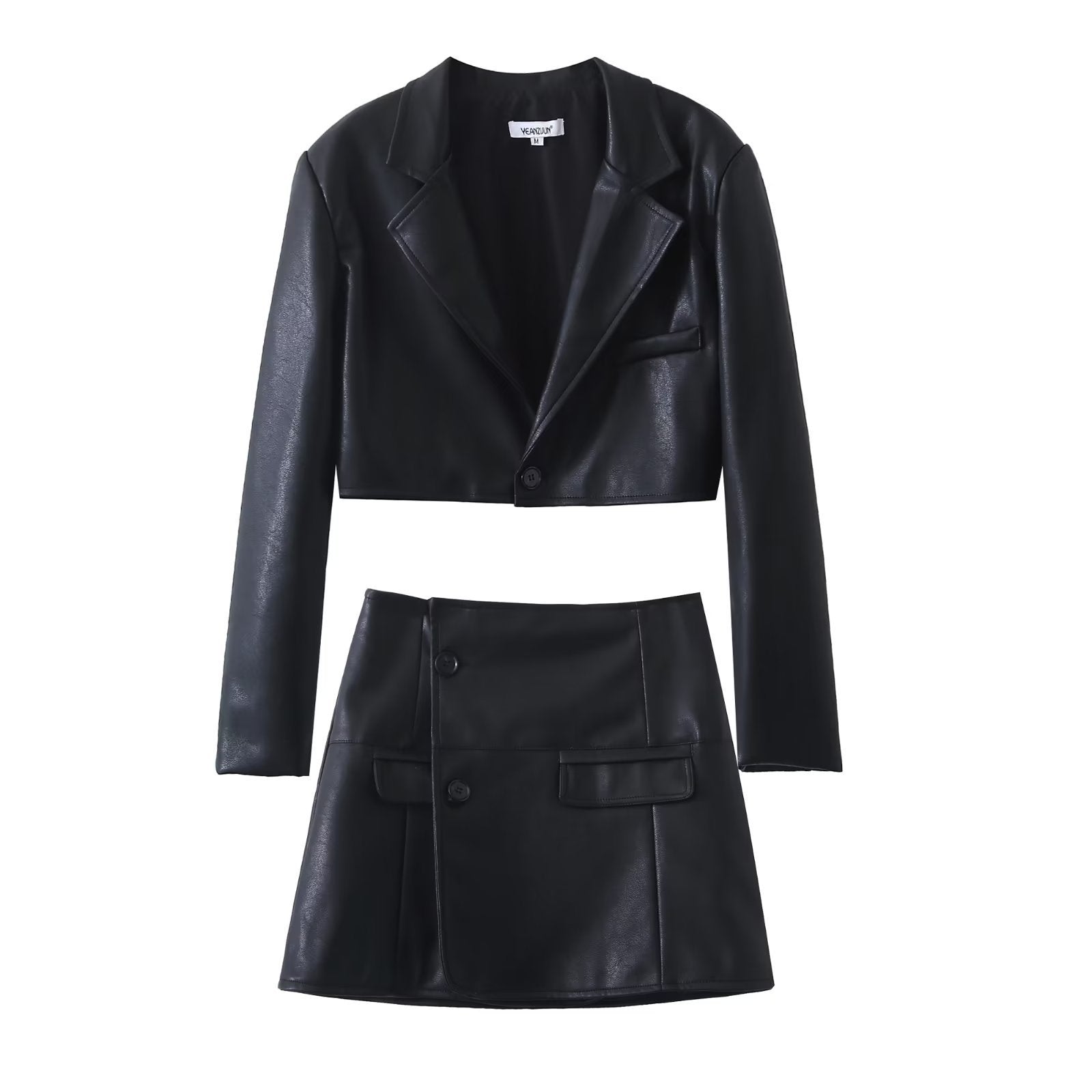 Hot Girl Personalized Suit Leather Skirt Suit - Nyaabs