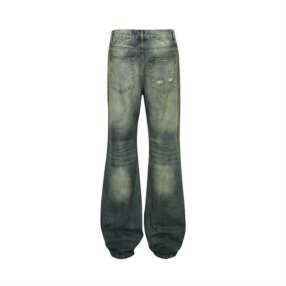 Washed White Texture Jeans For Men - Nyaabs