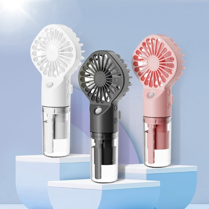 Strong Power Spray Humidification Small Mist Fan Humidification Usb Charging Portable Fan Icy And Refreshing Fan Water Supplement - Nyaabs