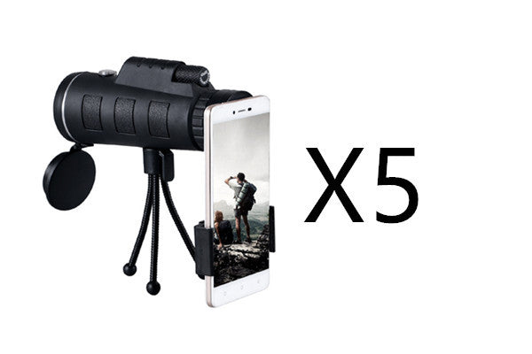 Compatible with Apple, Monocular Telescope Zoom Scope with Compass Phone Clip Tripod - Nyaabs