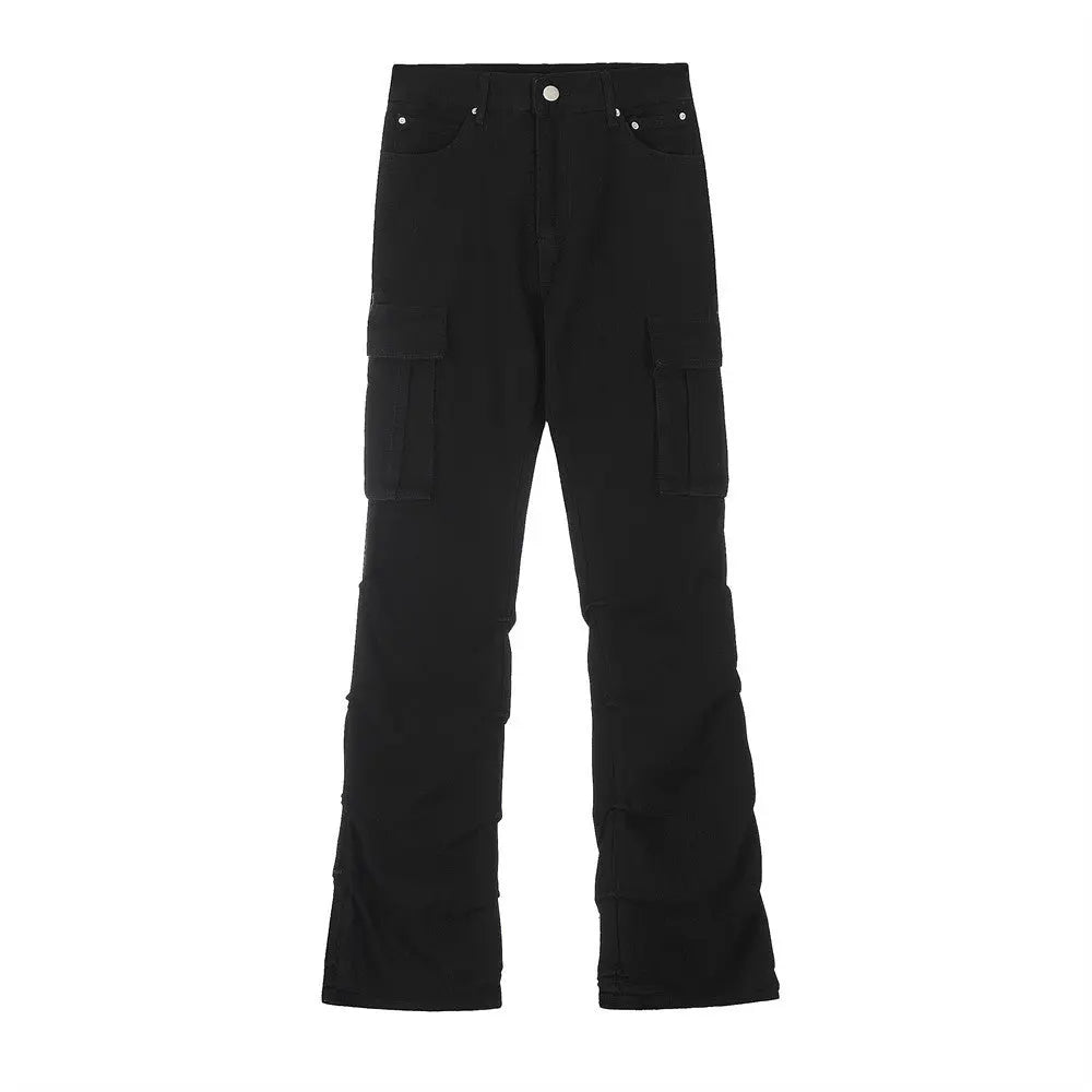 Pleated Overalls Denim Trousers Men's Design - Nyaabs