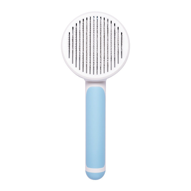 New Pet Cat Brush Hot Selling Hand-held Steel Wire Self-cleaning Comb Looper For Hair Removal nyaabs.com