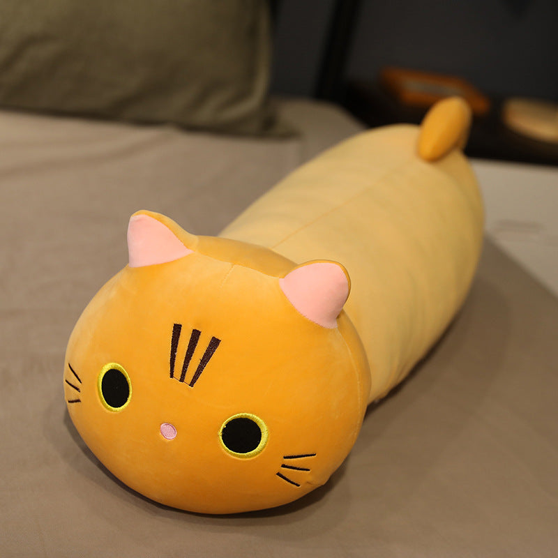 Large Size Cartoon Cat Plush Toys Stuffed Cloth Doll Long Animal Pillow Cushion - Nyaabs