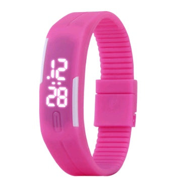 Waterproof LED Bracelet Watch Fashion Sports Watch White Light Touch Screen Electronic Student Watch - Nyaabs