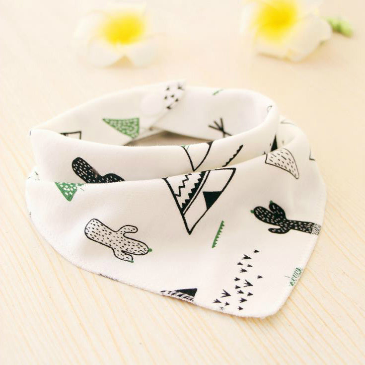 Baby Bibs Waterproof Triangle Cotton Cartoon Child Baberos Bandana Bibs Dribble Bibs Newborn Slabber Absorbent Cloth - Nyaabs