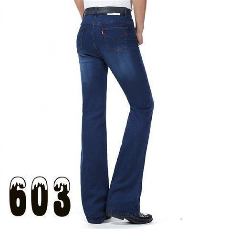 Men's Flared Pants Elastic Denim - Nyaabs