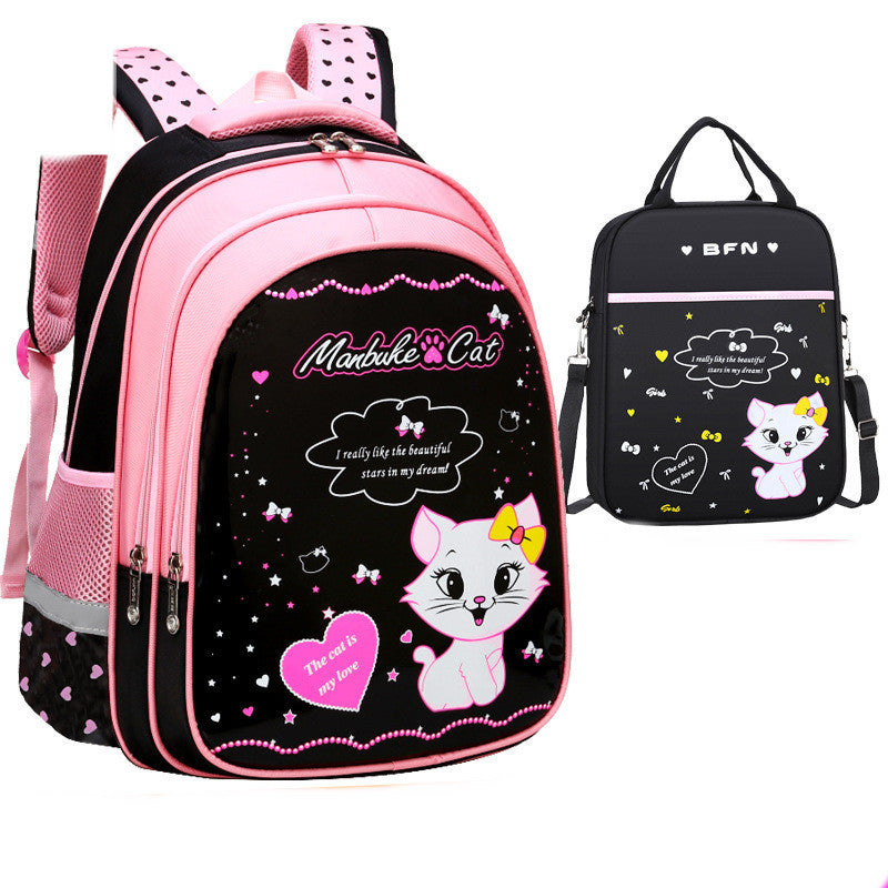 Kids School Cute Cat Print Backpack - Nyaabs