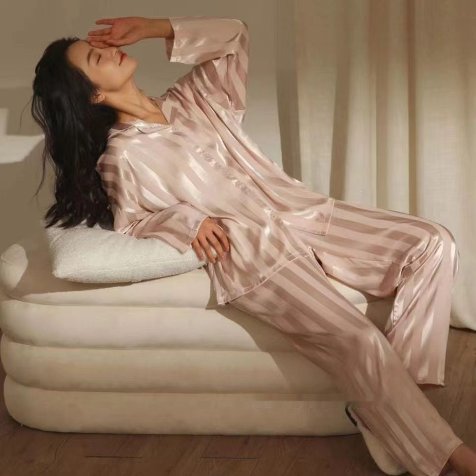 Long Sleeve Trousers Homewear Thin Pajamas Suit nyaabs.com