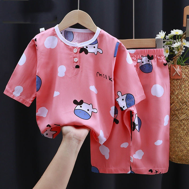 Summer Clothes Cotton Silk Air-conditioning Clothes Baby Clothes - Nyaabs