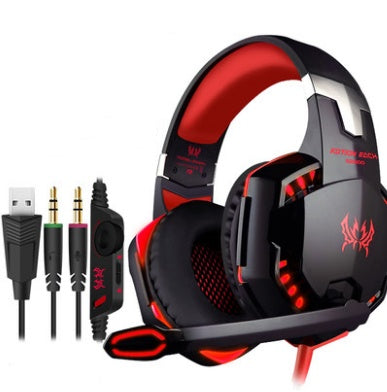 Wired Gaming Headset Headphones Surround Sound Deep Bass Stereo Casque Earphones With Microphone - Nyaabs