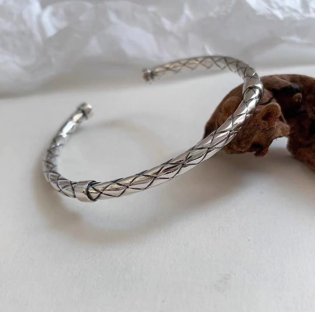 Copper Silver-plated Bracelet For Men - Nyaabs