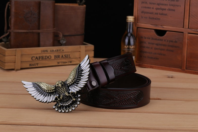 Western Men's Leather Personality Belt - Nyaabs