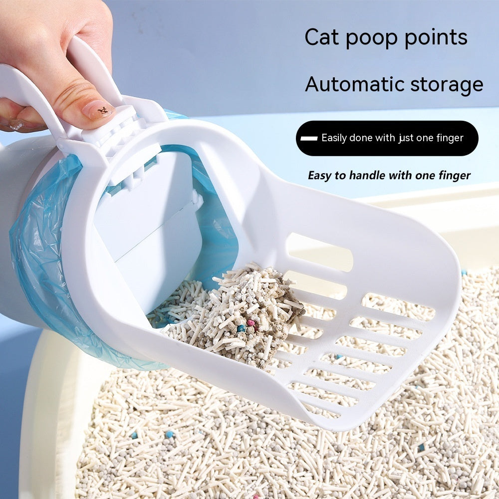 Upgrade Widen Cat Litter Shovel Scoop With Refill Bags Large Cat Litter Box Self Cleaning Cat Waste Bin System Pet Supplies Pet Products - Nyaabs