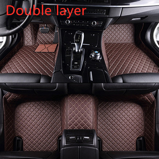 Fully Surrounded Car Leather Floor Mat Pad All Weather Protection - Nyaabs